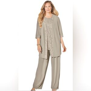 Catherines New 3-Piece Lace Pantsuit